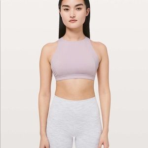 lululemon mauve free to be serene high neck bra